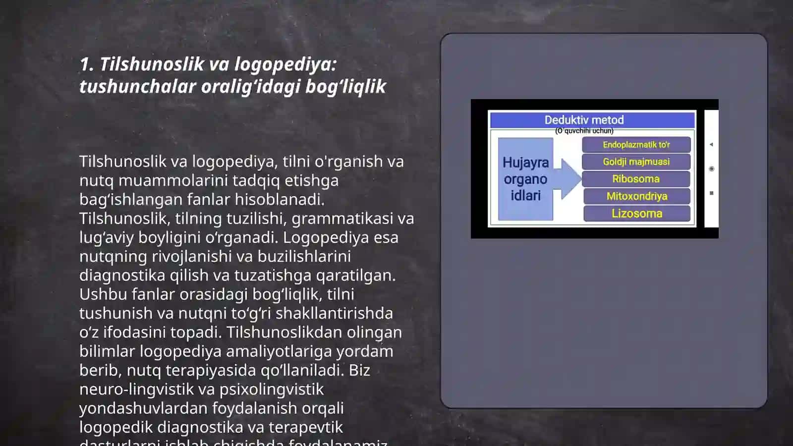 Tilshunoslikning Logopediya va Defektalogiya bilan munosabati 3