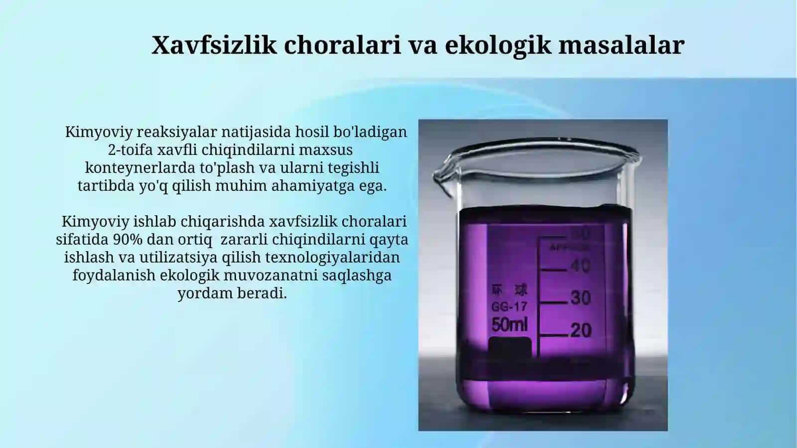 Kimyoviy reaktsiyalarning kimyoviy ishlab chiqarishdagi ahamiyati 3