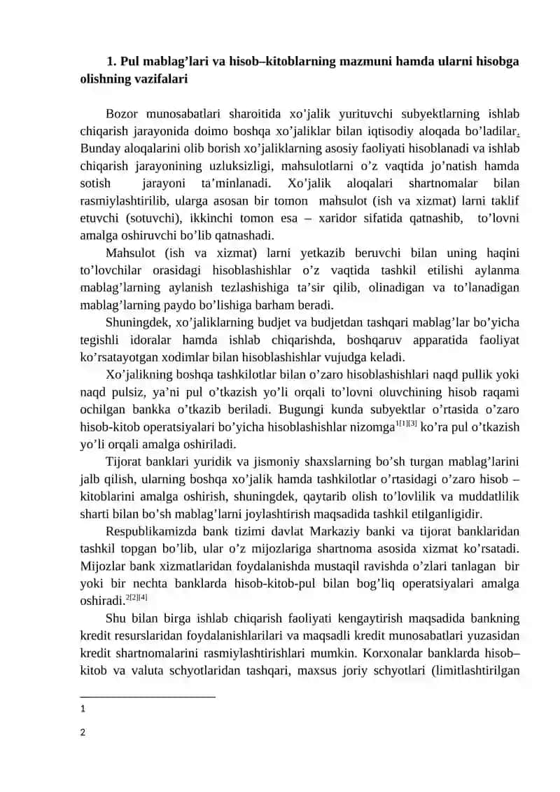 Pul mablag'lari hisobi 3