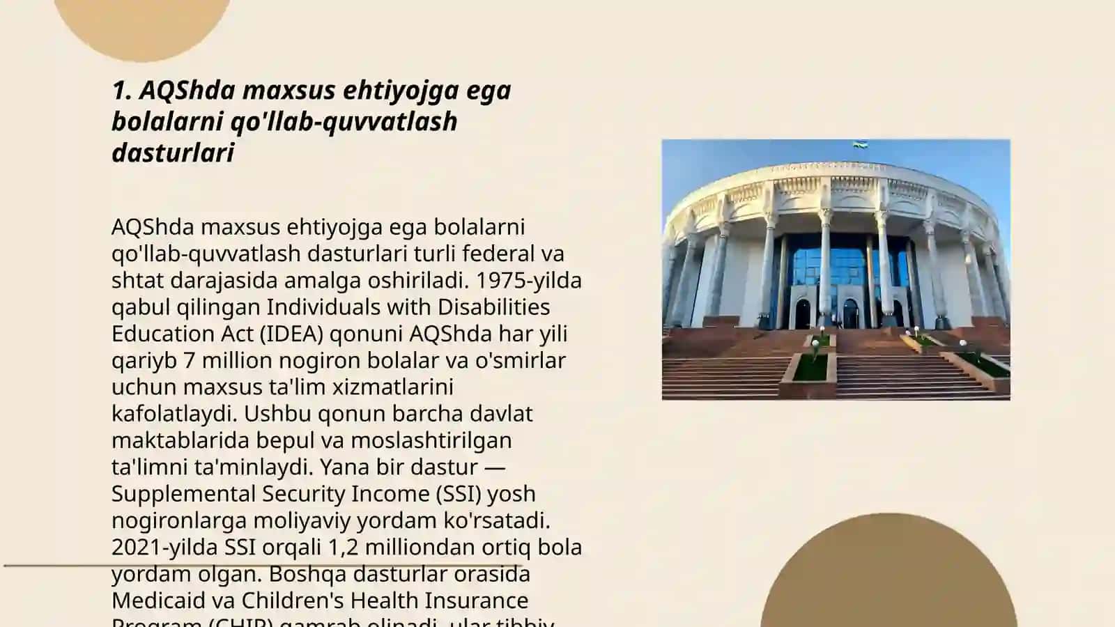 AQShda maxsus ehtiyojga ega bolalarni qo'llab-quvvatlash dasturlari 3