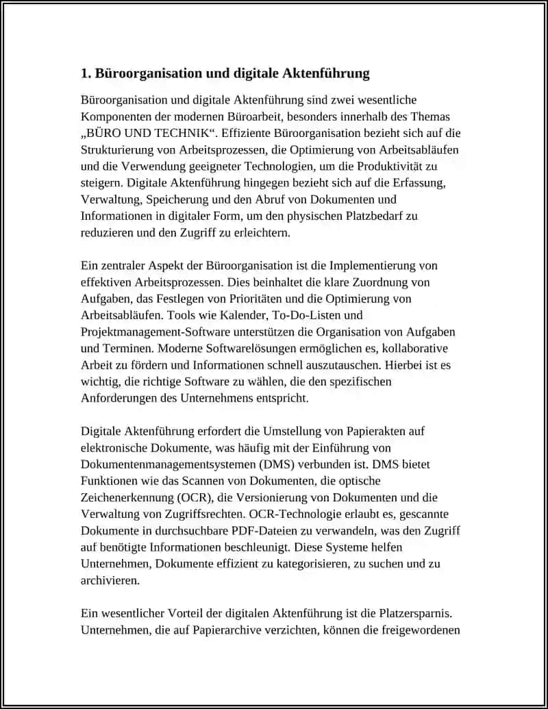 Büroorganisation und digitale Aktenführung 3