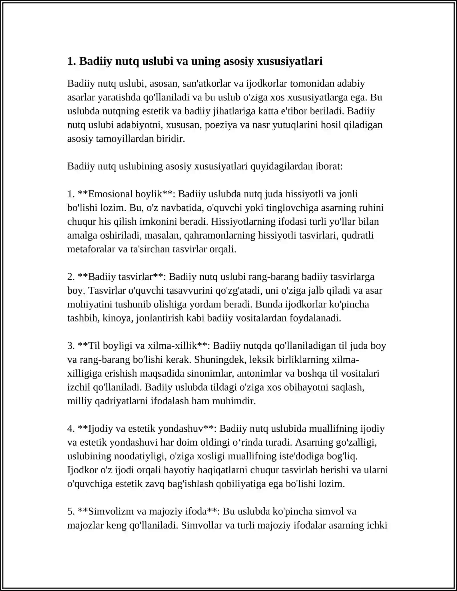 BADIIY NUTQ USLIBI. OʻZBEK SHEʼRIYATI 3