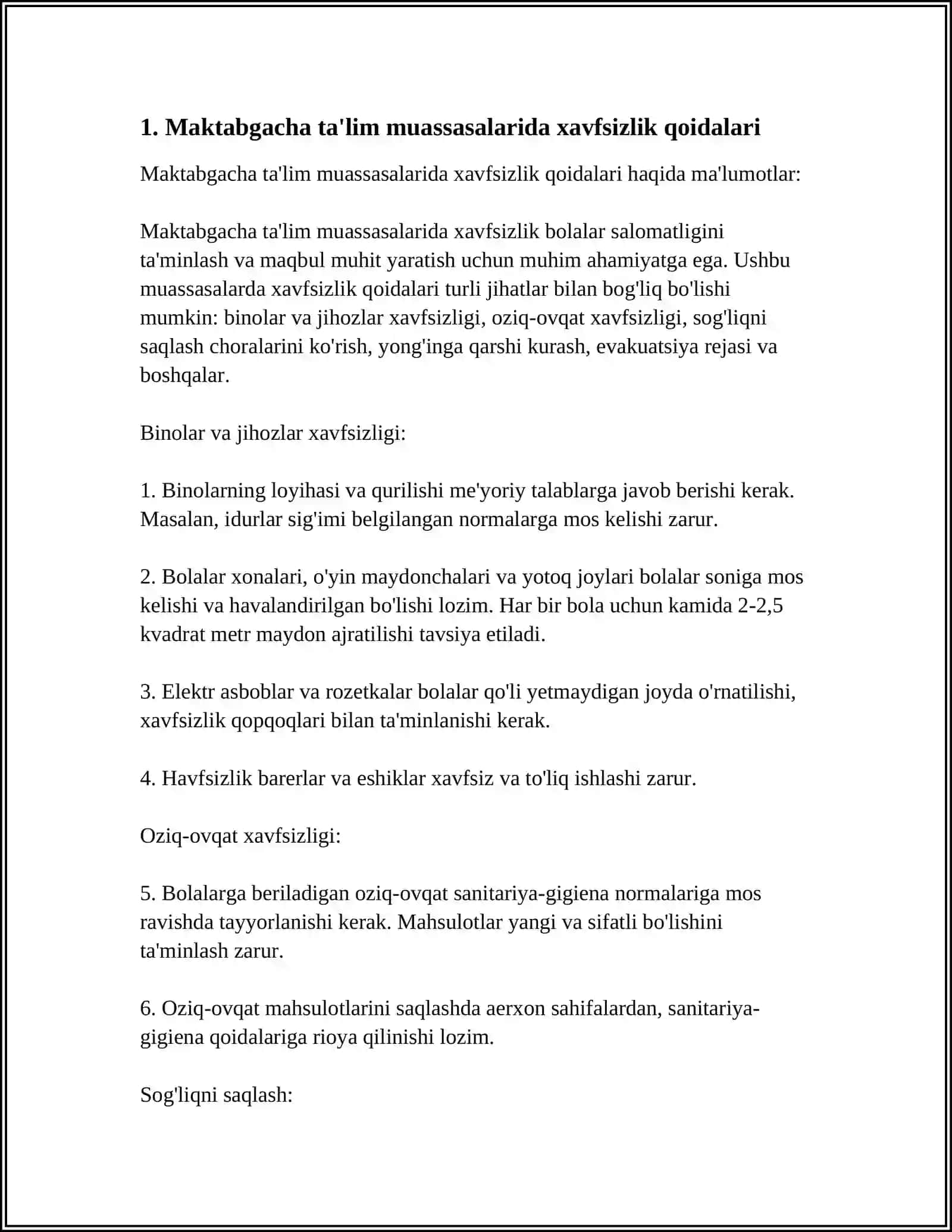 MAKTABGACHA TALIM TASHKILOTLARIDA XAVFSIZLIK GIGENASI VA JISMONIY 3