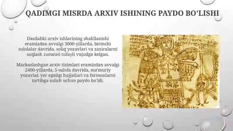 Qadimgi Misrdavlatida arxiv ishlari tarixi 3