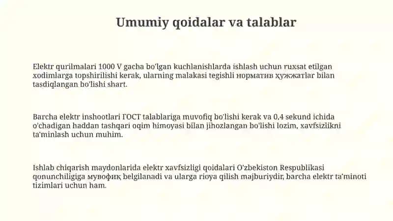Elektr kuchli ishlarda xavfsizlikni tekshirish 3