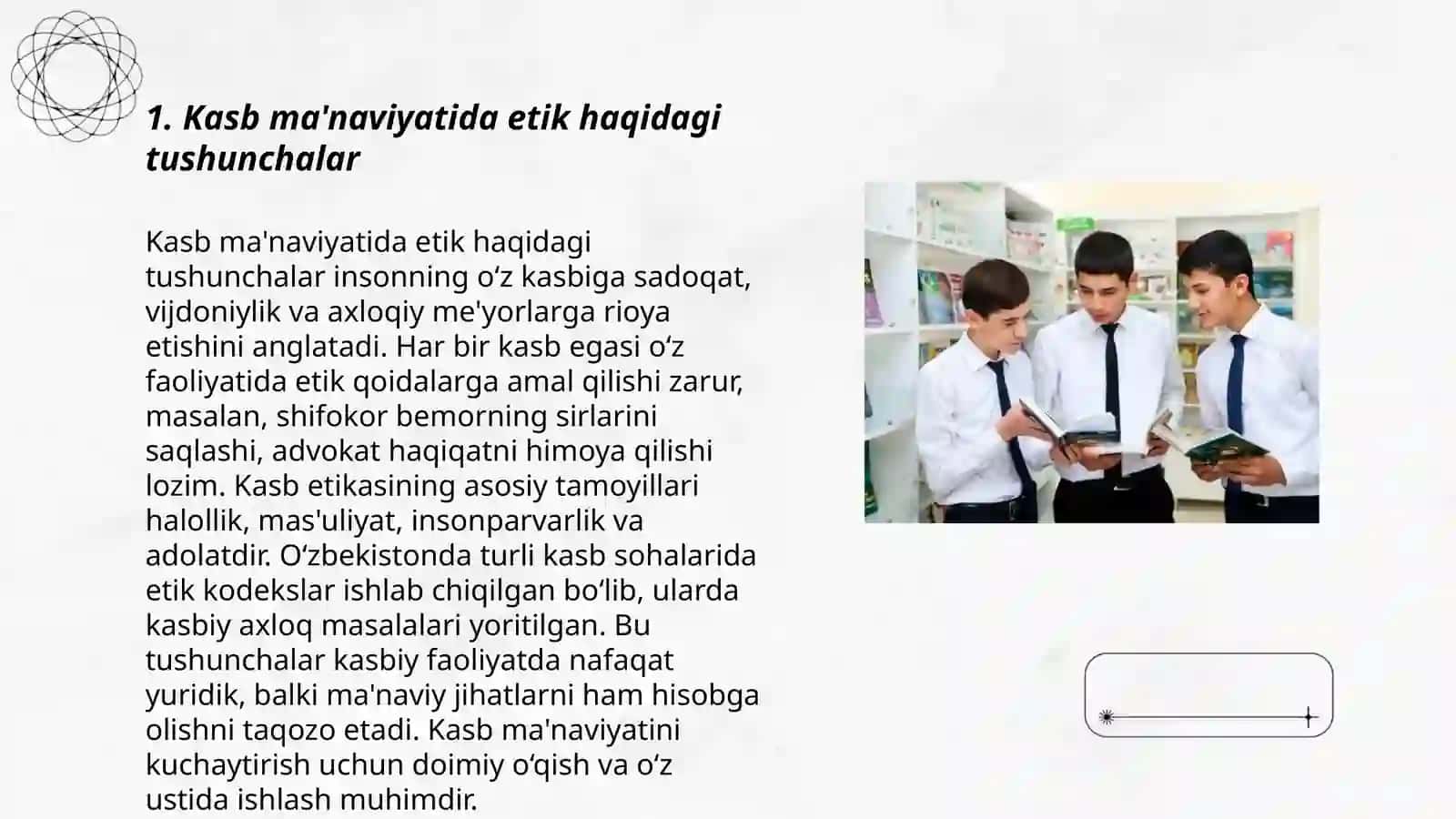 Kasb ma'naviyatida etiket 3
