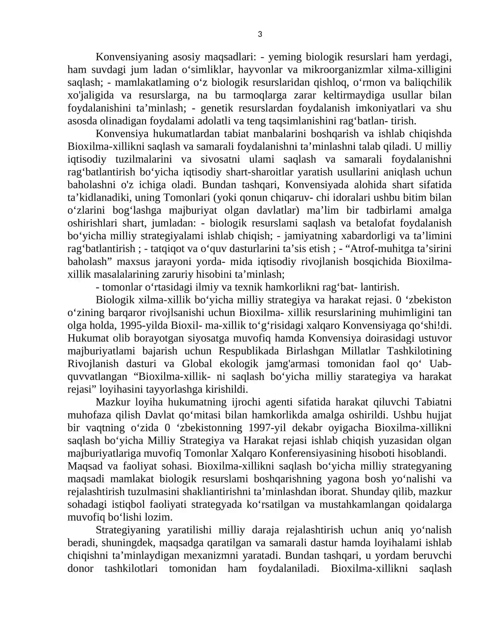 Bioxilma - xillik tushunchasi va uning atrof - muhit muhofazasidagi o‘rni 3