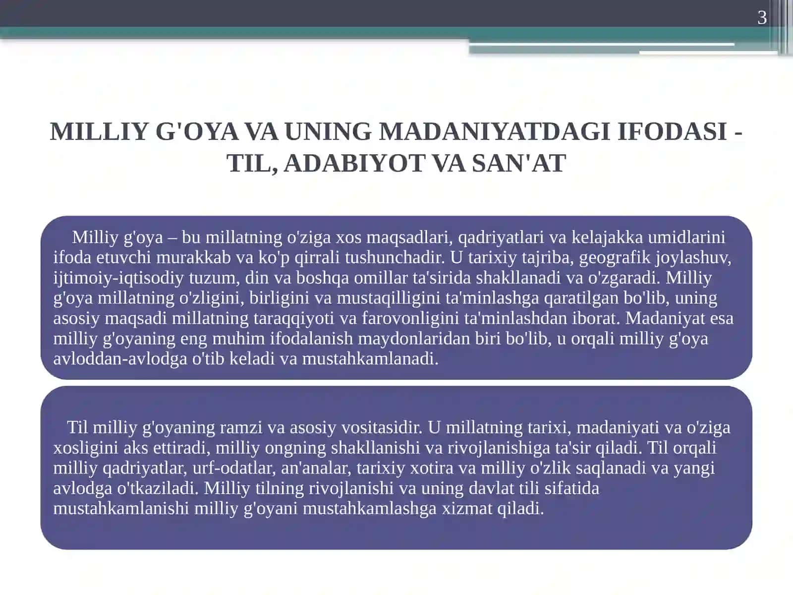 MADANIYAT SOHASIDA MILLIY G'OYA IFODASI 3