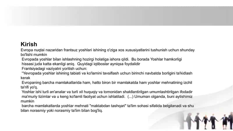 Yoshlar sotsiologiyasi fanidan MUSTAQIL ISHI 3