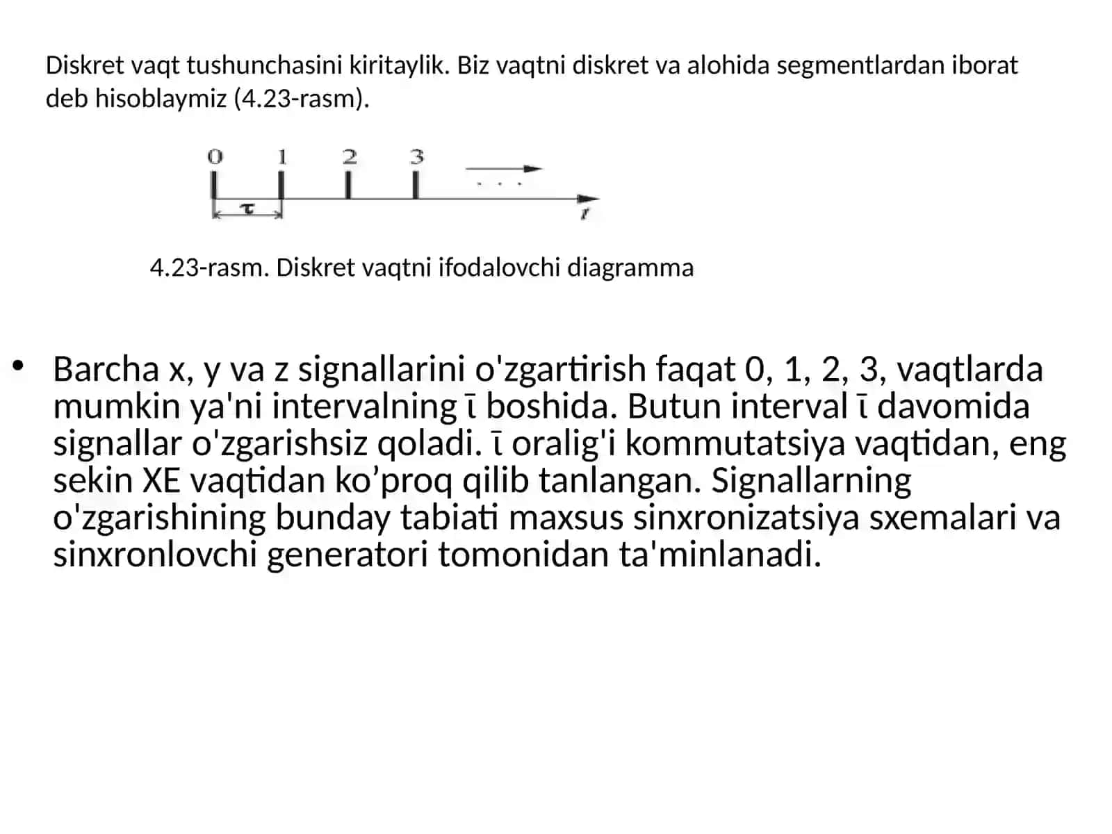 Poyg'a turlar va ular ni bartaraf etish usullari (Sinxron diskret qurilmalar) 3