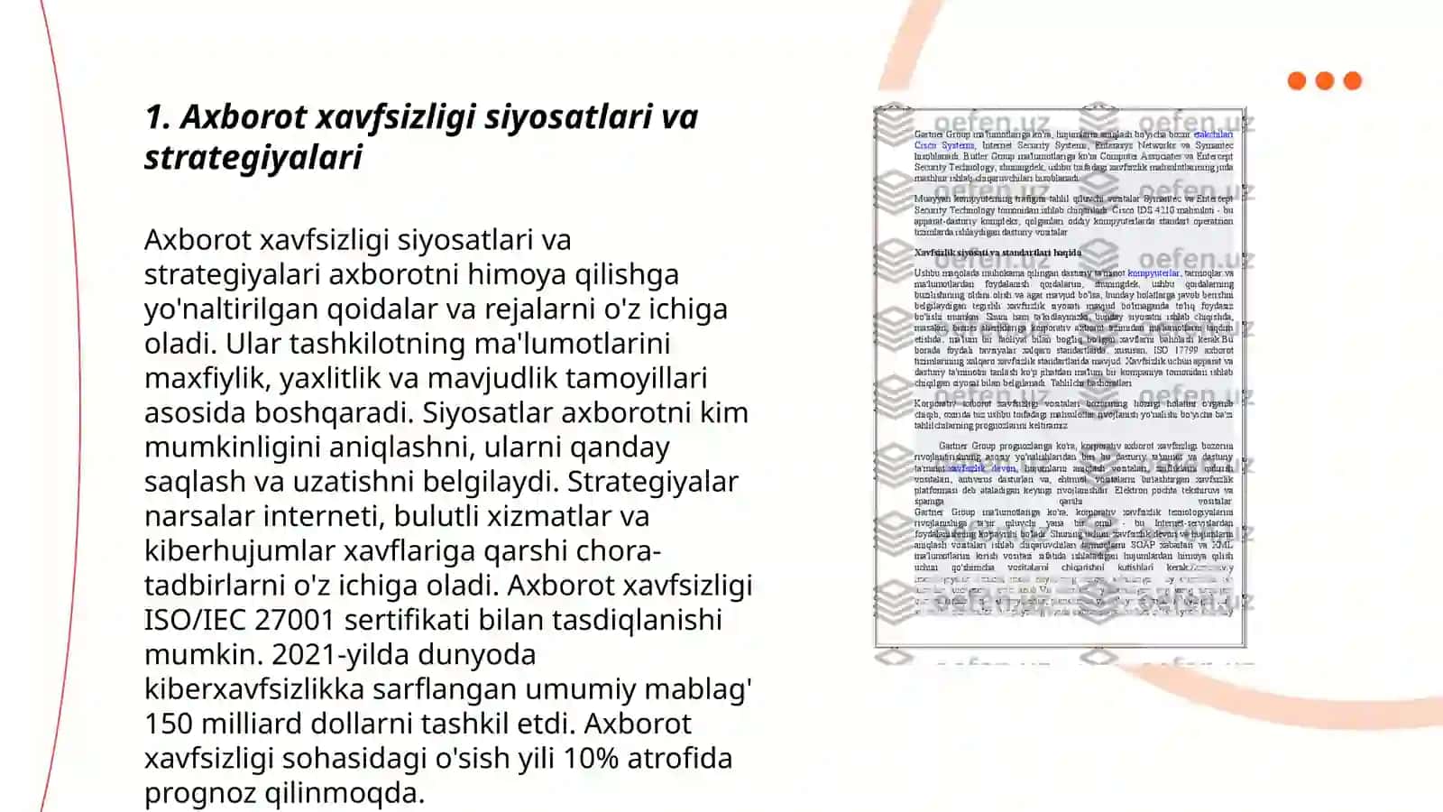Axborot xavfsizligini ta’minlash usullari 3