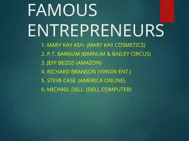 FAMOUS ENTREPRENEURS 3