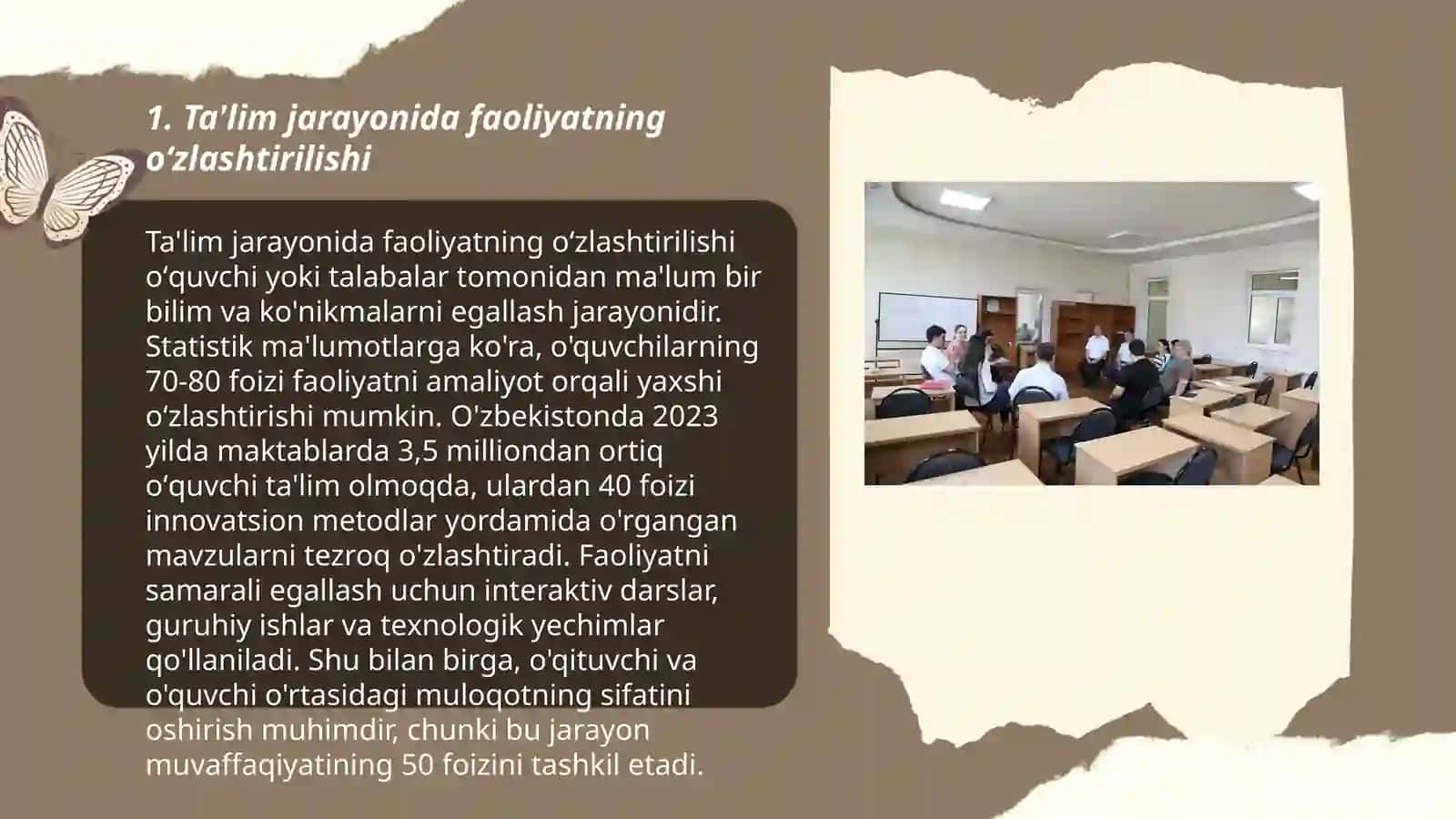 Ta'lim jarayonida faoliyatning oʻzlashtirilishi 3