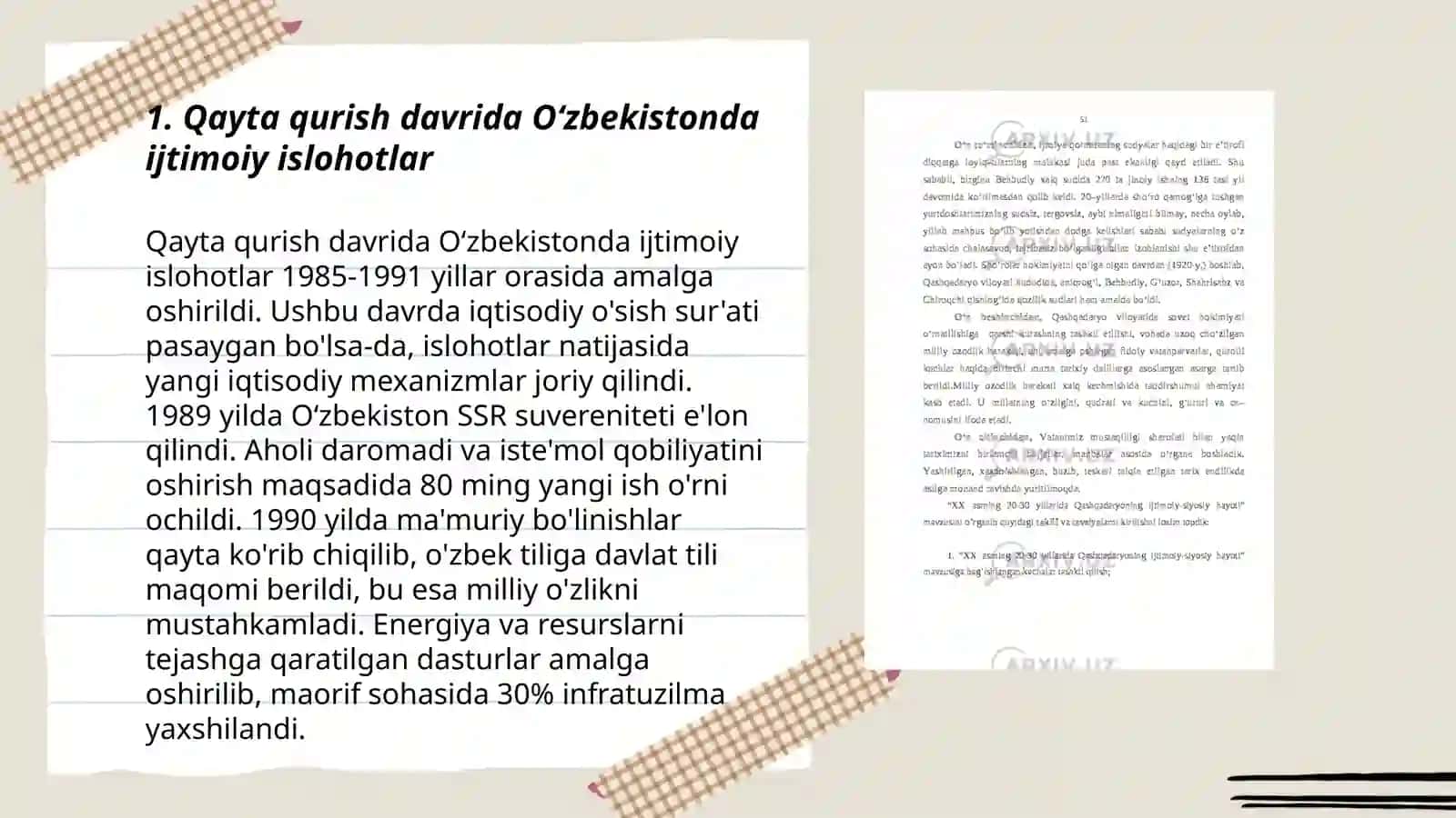 Qayta qurish davridagi ijtimoiy islohotlar 3