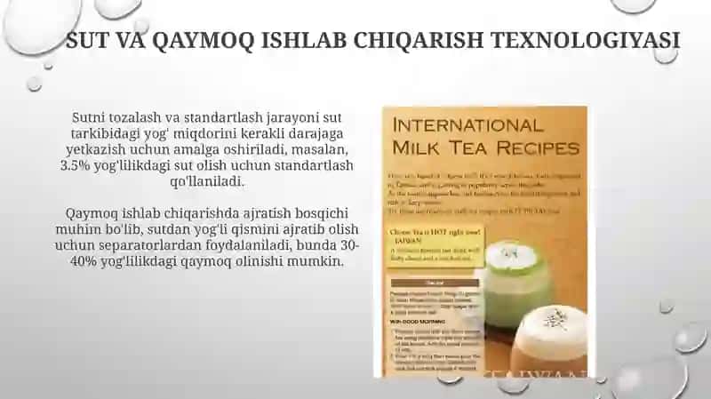 Ichimliksutivaqaymoqtayorlashtexnologiyasi 3
