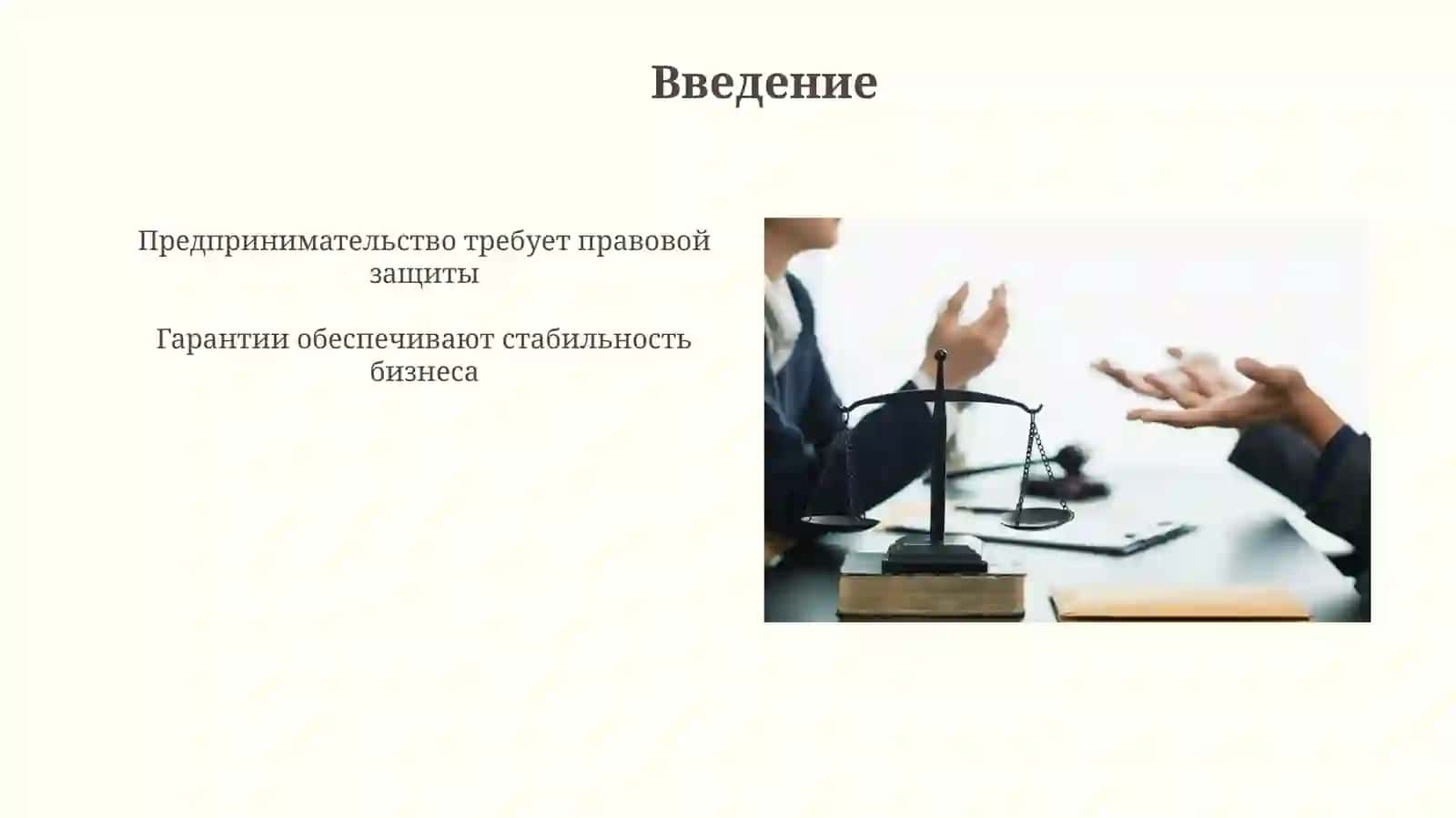 Презентация: Защита и гарантии предпринимательской деятельности 3
