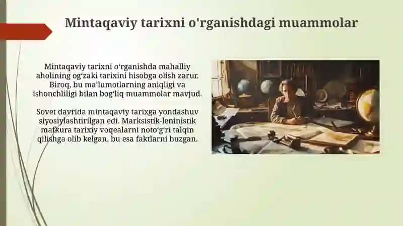 Mintaqaviy tarixni o'rganish 3