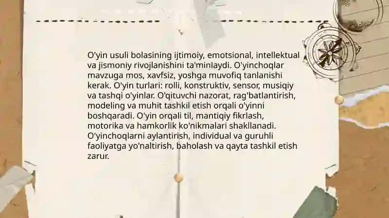 Maktabgacha taʼlimda tarbiya berish usullari va vositalari 3