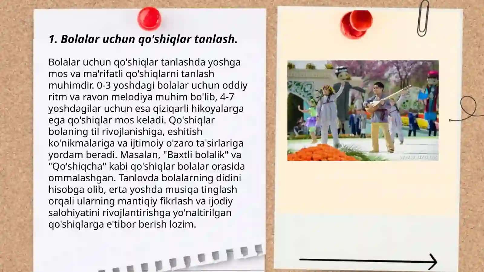 Bolalarni ashula aytish musiqa tinglash musiqiy ritmik harakatlarga o'rgatish 3