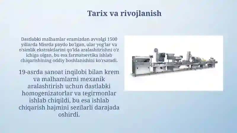 Umumiy dori shakllari ishlab chiqarish uskunalari 3