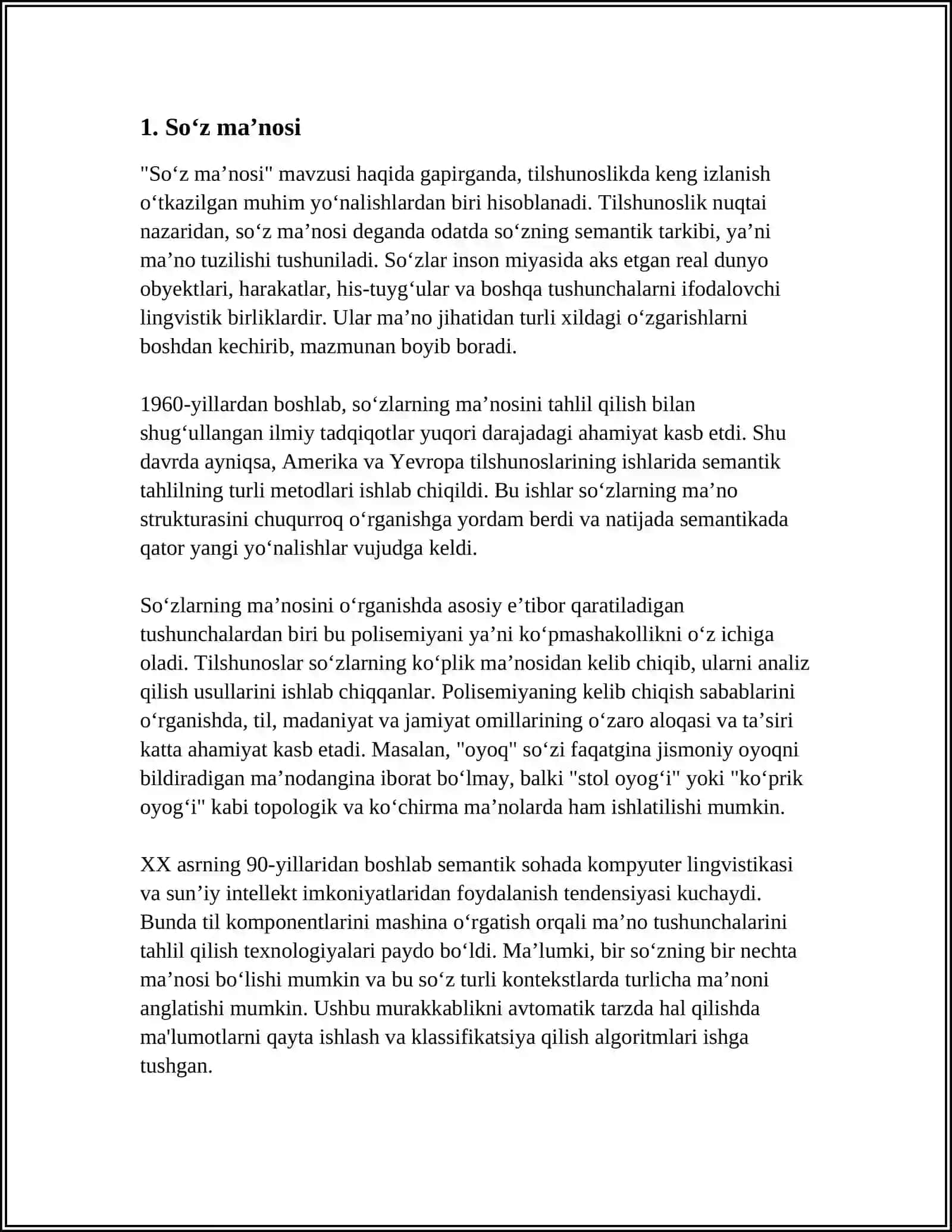 WORD INFORMATION 3