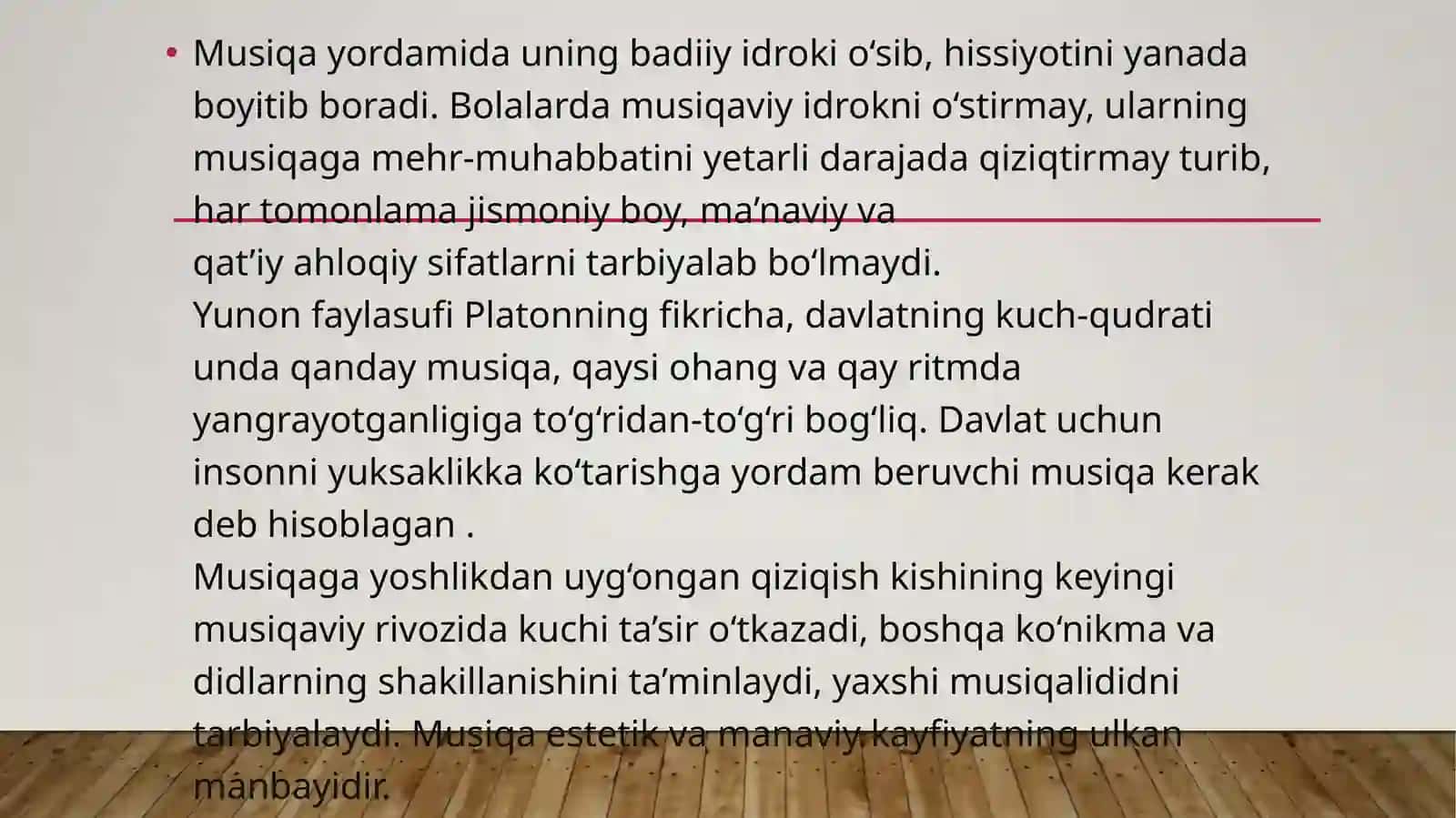 Musiqa mashg’ulotlarini tashkil etish va rejalashtirish 3
