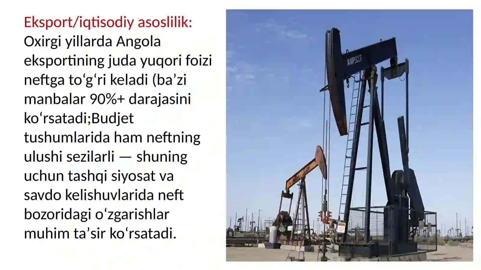 Angola davlatining tashqi iqtisodiy aloqalarini tartibga solish tahlili 3
