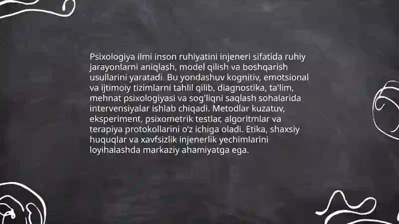 PSIXOLOGIYA ILMI INSON RUXIYATINING INJENERI SIFATIDA 3