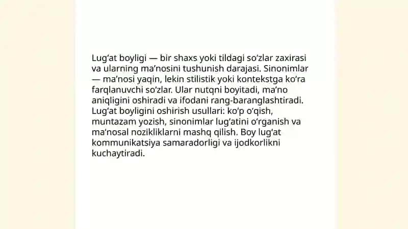 Nutqning boyligi va jo'yaliligi 3