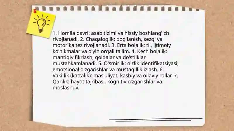 Shaxsning rivojlanishi,tarbiyasi va ijtimoiylashuvi 3
