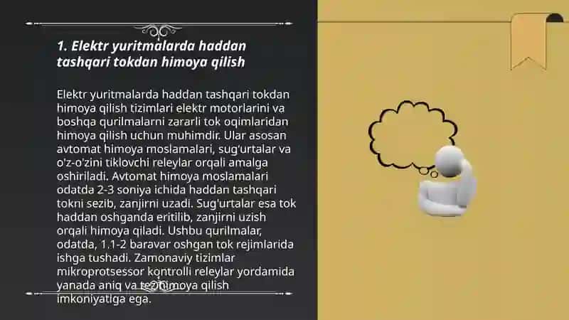 Oʻzgarmas tok matorli elektr yuritmalarda qoʻllanadigan himoya apparatlari 3
