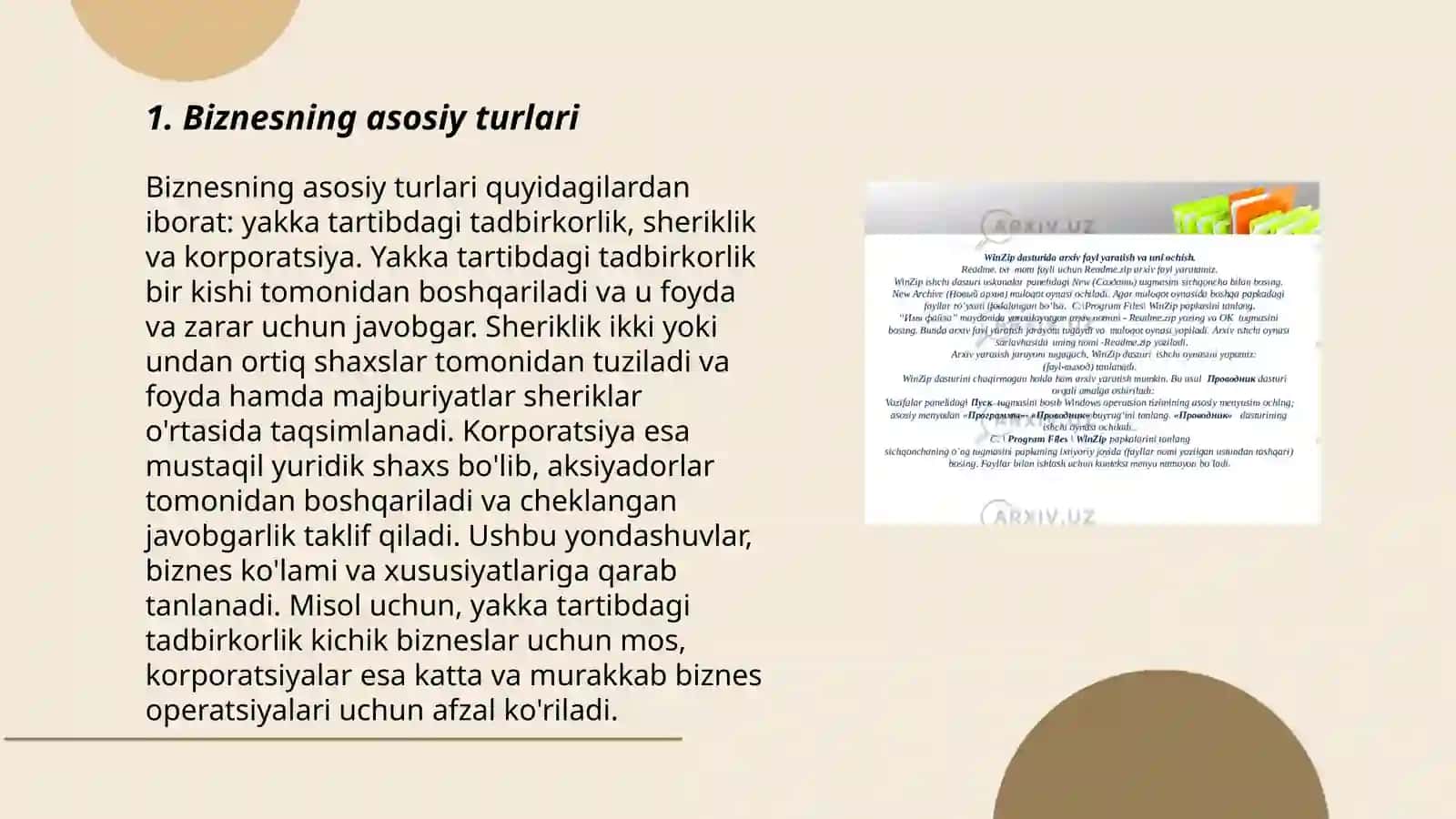 Biznes tushunchasi va iqtisodiyot 3