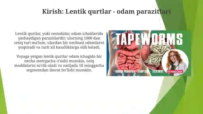 Tasmasimon chuvalchanglar odam parazitlari 3