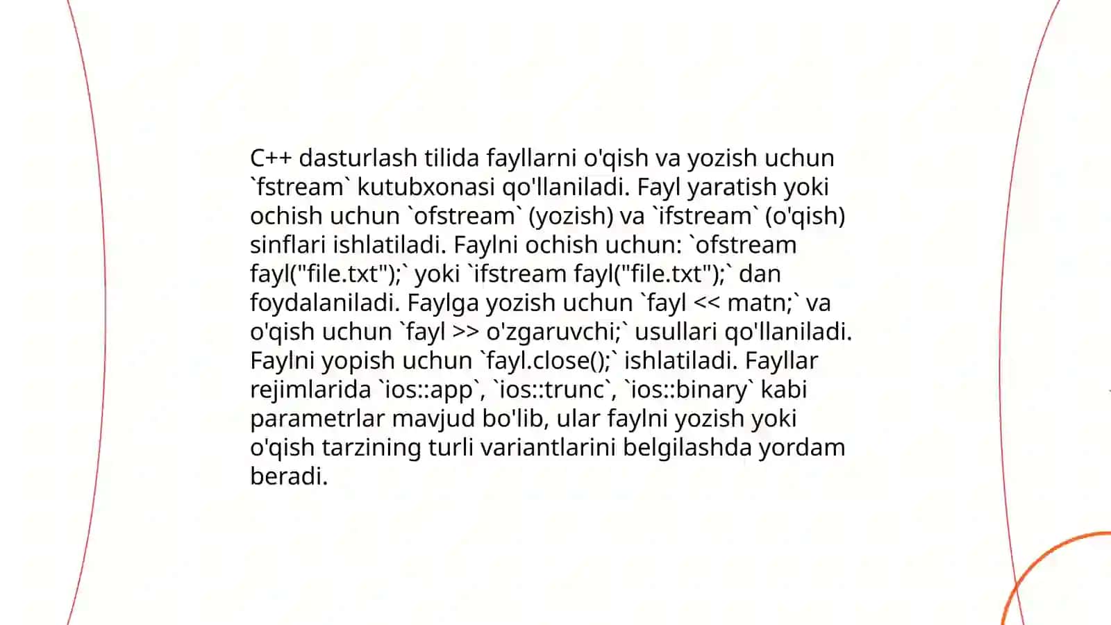 C+ fayl toifasidagi strukturaviy malumotlarni soha boyicha ishlatgan holda dastur tuzish 3
