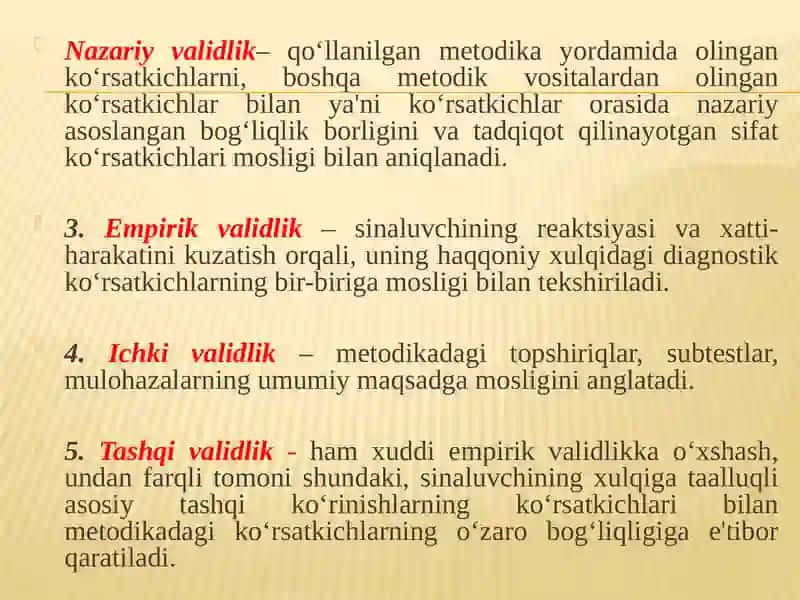Psixodiagnostikaning psixometrik asoslari 3