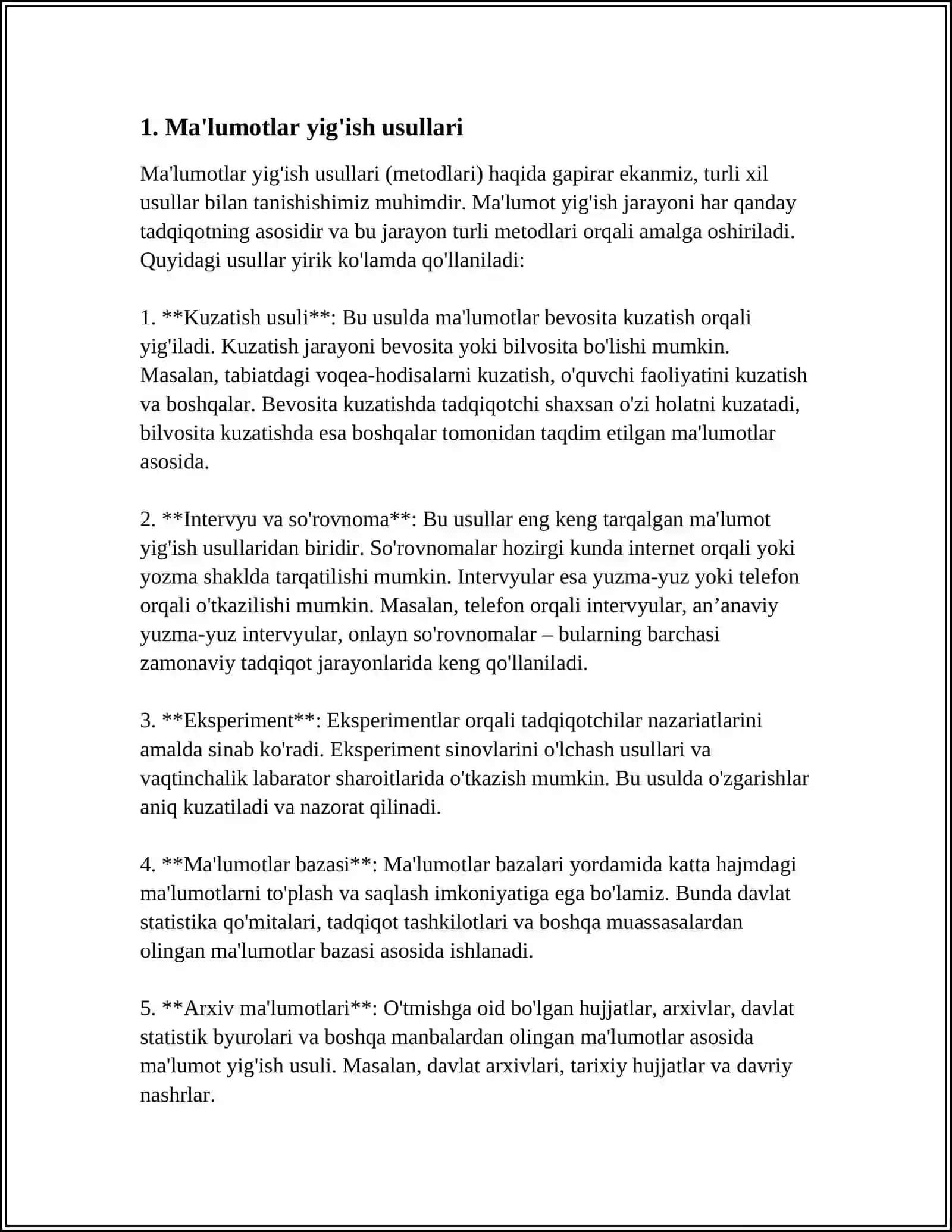 O‘ZARO BOG‘LANISHLARNI STATISTIK O‘RGANISH 3