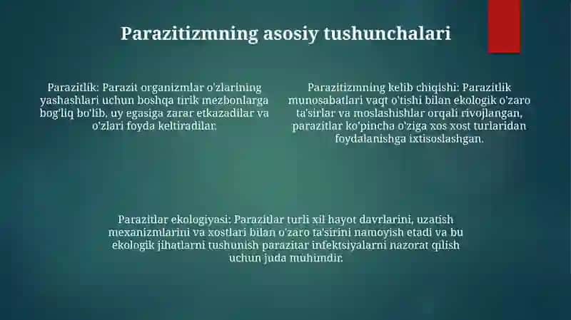 Parazitologiyaning Biologik Asoslari 3