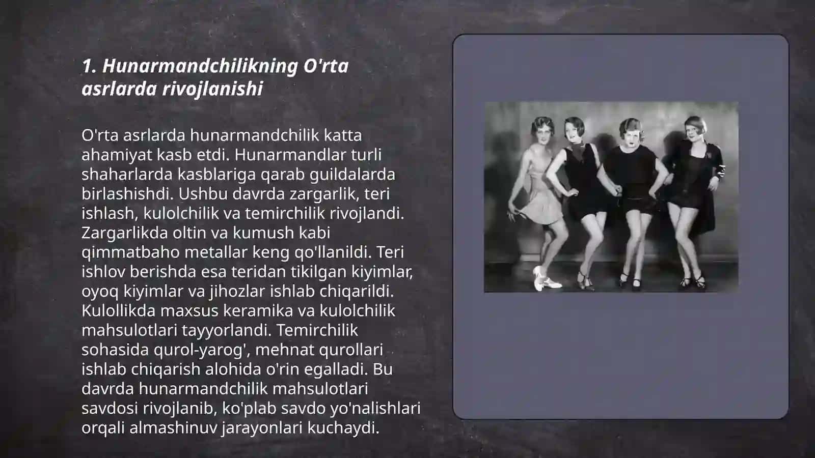 Hunarmandchilikning O'rta asrlarda rivojlanishi 3