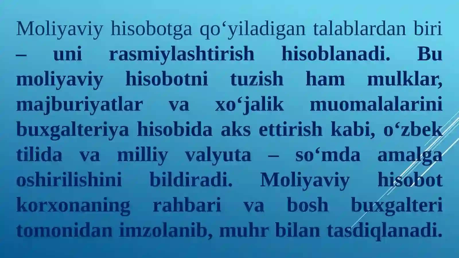 Moliyaviy hisobotni tuzishga tayyorgarlik ko’rish tartibi (inventarizatsiya). Buxgalteriya balansini tuzish 3