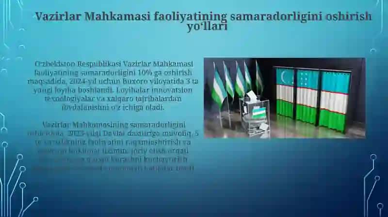 Buxoro viloyatida yangi loyihalar 3