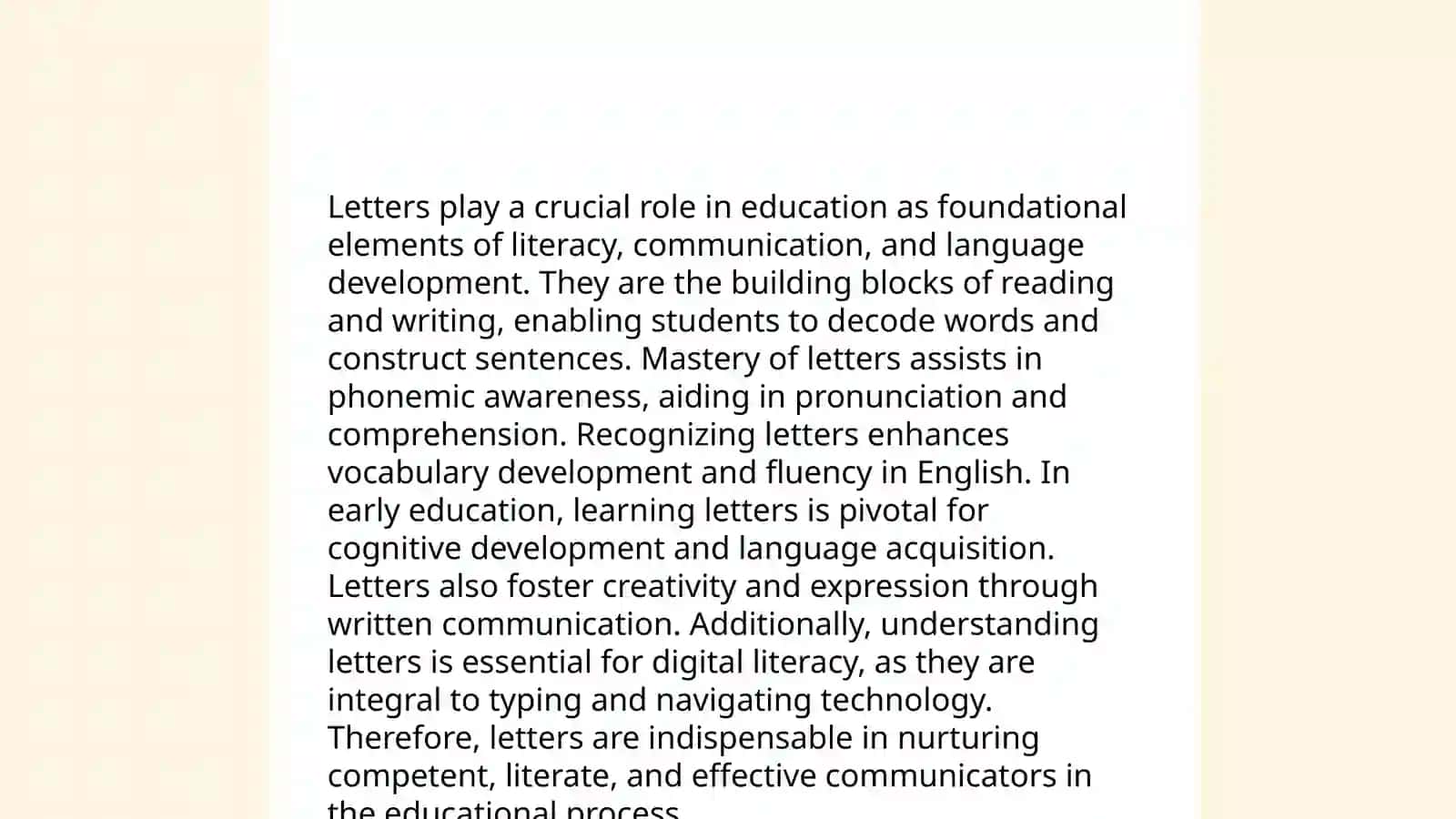 Teacher fale writing a letter 3