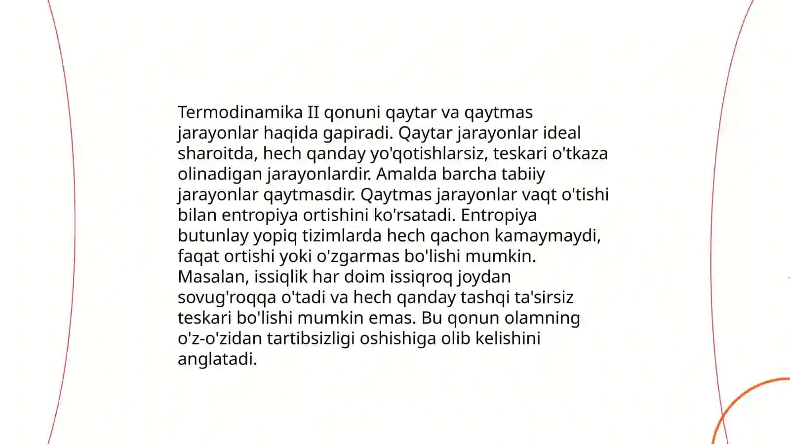 Termodinamika II qonuni - Qaytar va qaytmas jarayonlar 3