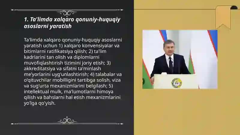 Ta'limda xalqaro qonuniy-huquqiy asoslarni yaratish 3
