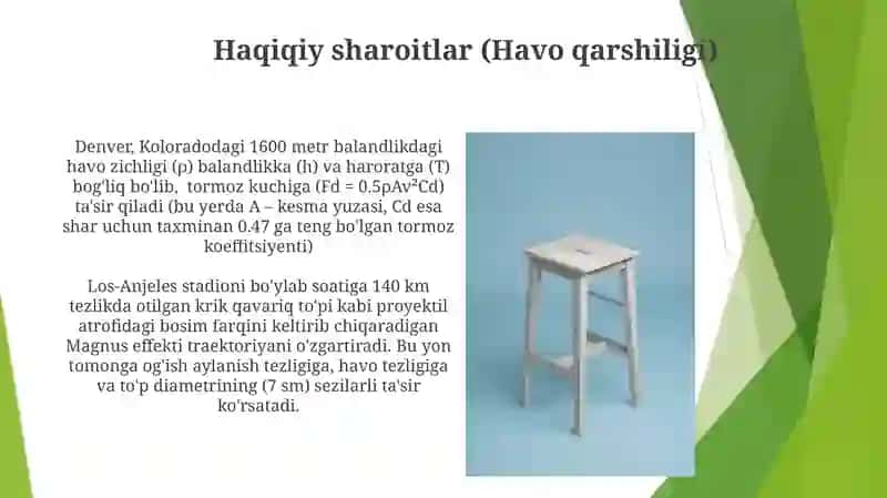 Gorizontal otilgan jismning harakati 3