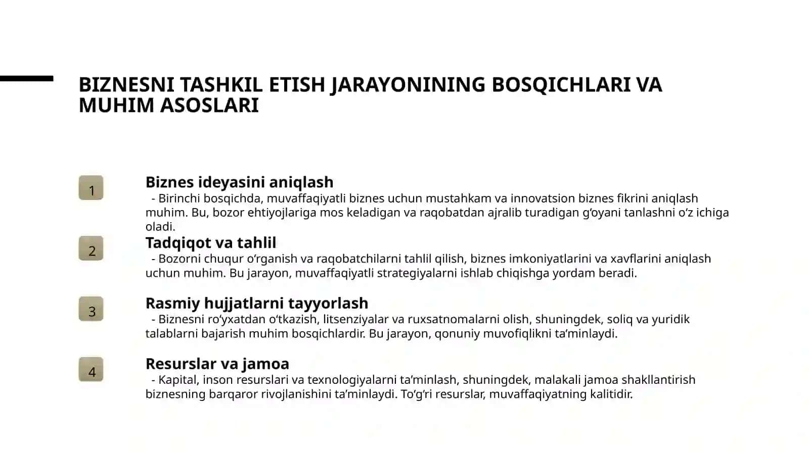 Qanday qilib biznesni shakllantirish lozim 3