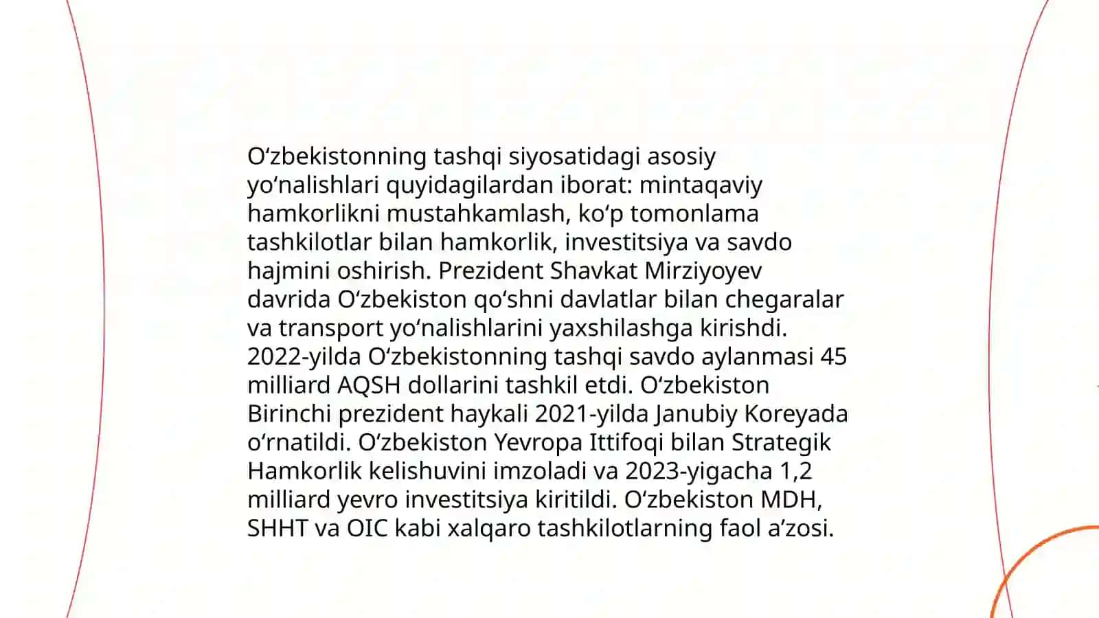 Oʻzbekiston tashqi siyosat va diplomatiyasi by Normurotov Dilyorbek 3