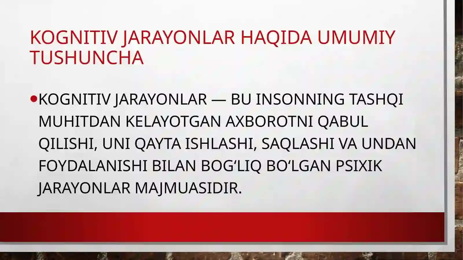 Kognitiv jarayonlar buzilishlari 3