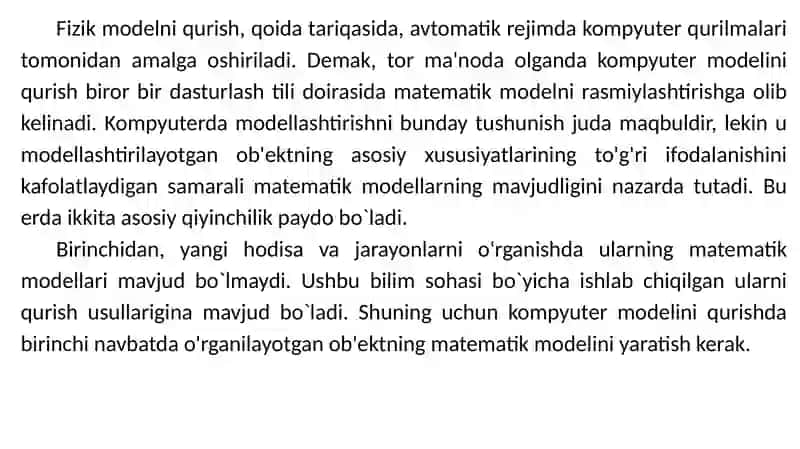 Kompyuterli Modellashtirish 3