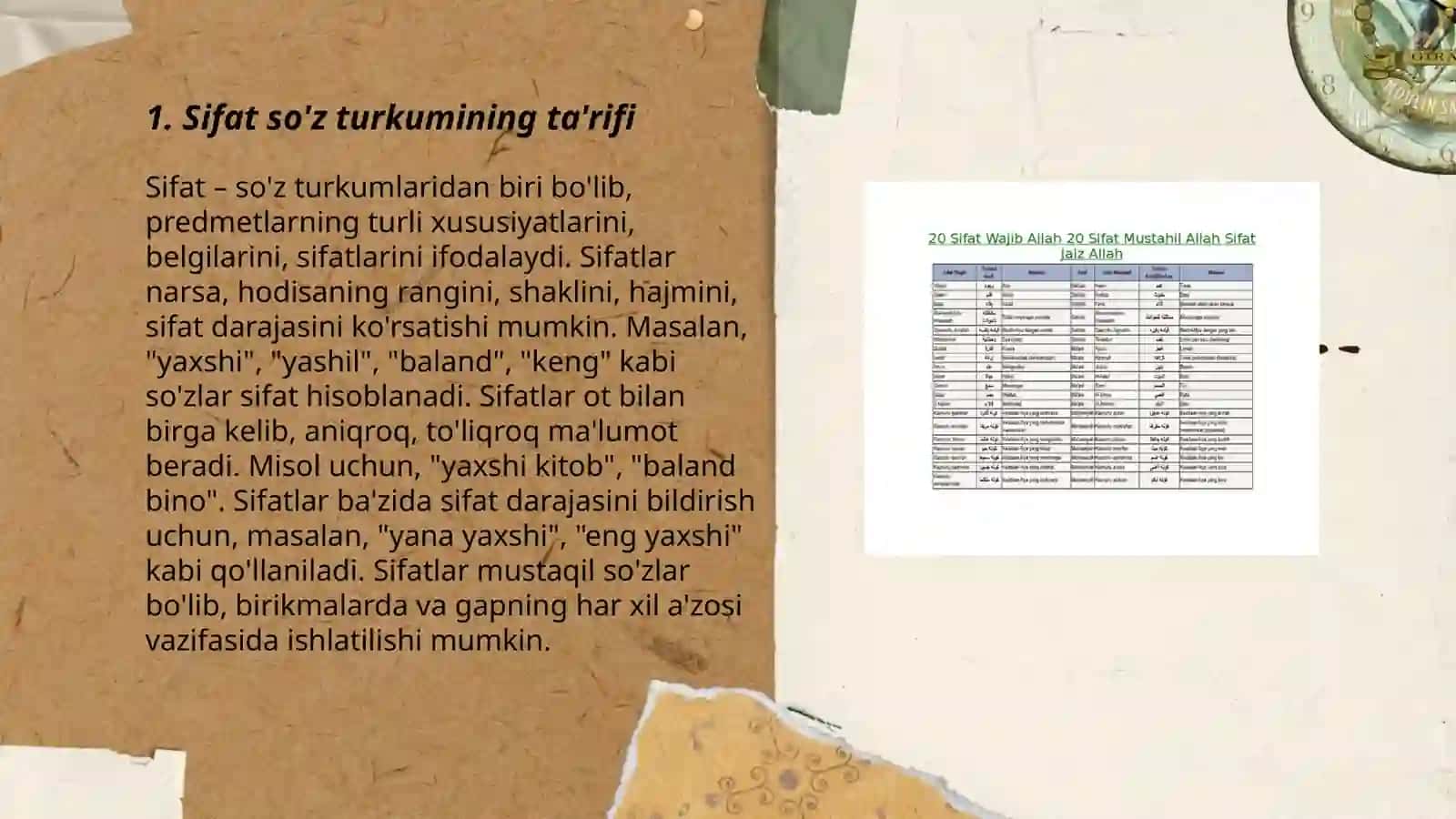 Sifat soʻz turkumi 3