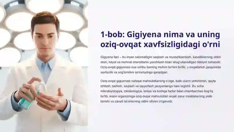 Oziq-ovqat mahsulotlariga qo'yiladigan gigiyenik talablar 3